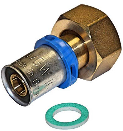 EasyPRESS Pressfitting Verschraubung IG 1-tlg. DVGW für Mehrschichtverbundrohr u. PE-RT (Pressprofil: TH - Kontur) Verschraubung IG 1-tlg. in (20 x 3/4)