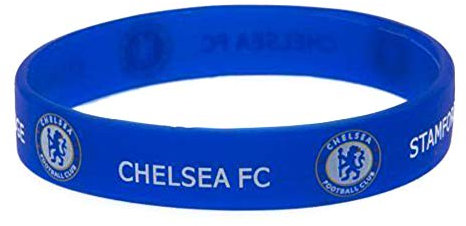 Chelsea FC offizielles Fußball Silikon Armband (Einheitsgröße) (Blau/Weiß)