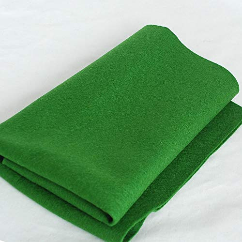 100% Pure Wool Felt Fabric - 1mm Thick - Dark Spring Green - 40cm x 50cm