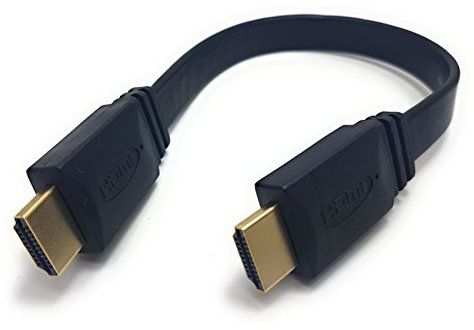 MainCore 25cm long Flat HDMI to HDMI Cable/Lead Ultra HD (4K) 3D-compatible Gold-Plated (Available in 0.25m, 0.75m, 1m, 1.5m, 1.8m, 2.5m, 3m, 4m, 5m, 10m) (0.25m)