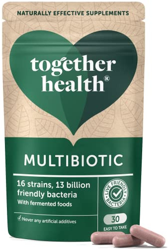 Multibiotic – Together Health – 36 Farm-Grown Fermented Foods - Multi Bacterial Strains with 13 Billion CFU – Vegan Friendly – Made in The UK – 30 Vegecaps