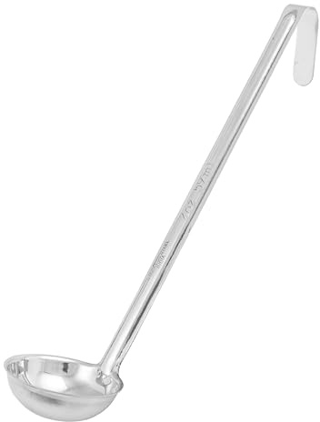 Winco Prime One Piece Stainless Steel Ladle, NSF Listed, 2 Ounce