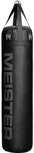 Meister 100lb Filled Heavy Bag for Boxing, MMA & Muay Thai - Black