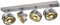 SLV Wand- und Deckenaufbauleuchte KALU CW / Decken- und Wand-Beleuchtung innen, Aufbau-Leuchte, Wandaufbauleuchte, Decken-Strahler / GU10 75.0W aluminium gebürstet, 4 strahler, 1002025