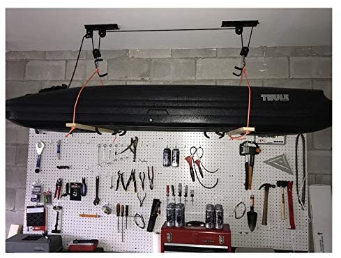 PetrolScooter Car Roofbox Storage Ceiling Storage Rack Pulley Up To 30 KG Space Saver Storage Hoist