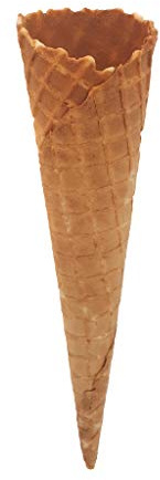 PJaspert Eiswaffeln | Cornets de crème glacée danois Long Tom VÈGÈTALIEN 200xØ56mm (60 pièces)