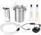 Pssopp Hffheer Elektrische Melkmaschine Tragbarer Edelstahl Melker 2L Melker mit Flasche und Unterdruckpumpe(für Kuh)