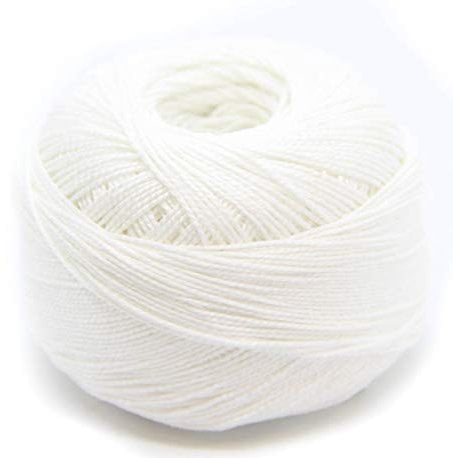 - STRICKDIRWAS - Häkelgarn aus 100% Baumwolle Baumwollgarn Baumwollfaden zum Sticken, Häkeln, Schmuck, Basteln… (weiß)