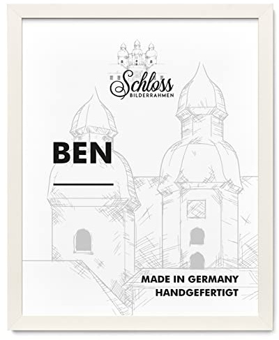 Schloss BILDERRAHMEN Ben 30x45 cm, Dekor Weiß