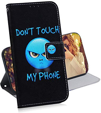 TIANCI Hülle für Black-View A60 Pro, Tierbild Brieftasche Schutzhülle, Kartenschlitz Magnetknopf Stoßfeste Handyhülle für Black-View A60 Pro Hülle PU Leder, Wut