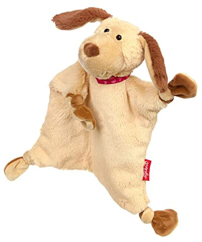 Sigikid 42931 Schnuffeltuch, Beige/Hund, 26x22x10 cm