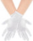Yolev Kurze Satin Handschuhe Weiß für Damen Braut Tanzhandschuhe Hochzeit Party Stretch Handschuhe Erwachsenengröße Gesamtlänge 22,9 cm für Hochzeitsbankettkleider und Partytänze