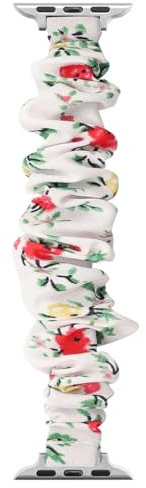 Tomcrazy Bracelet de montre élastique chouchou pour Apple Watch Series 9 8 7 6 5 4 3 2 1 SE Ultra, bracelet de montre pour iWatch 49 mm, 45 mm, 41 mm, 38 mm, 40 mm, 42 mm, 44 mm, 41mm/40mm/38mm, Acier