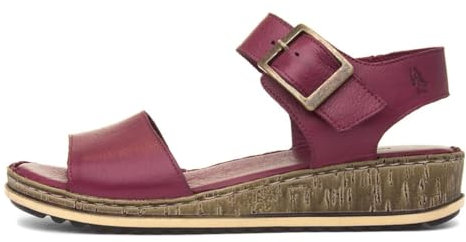 Hush Puppies Women's Ellie Sandal, Dark Red, 4 UK