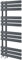 Go Bathrooms Grey Towel Radiator 1130 x 500 Heated Towel Rail Vertical Designer Bathroom Radiator Heated Ladder Rail Central Heating