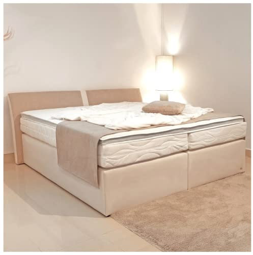 PAARA Boxspringbett Dallas III | Matratze | Topper Komplettset - Made in Germany (Farbe und Härtegrad (H2 - H4) frei wählbar - Bitte nach Bestellung per Nachricht mitteilen, 200 x 190 cm)