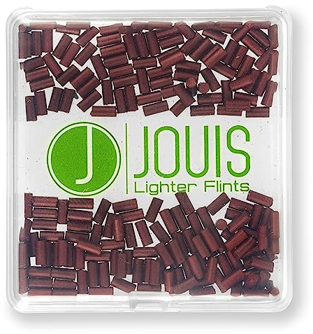 Jouis Lighter Flints - Universal Replacement Lighter Flints Compatible with most Lighters (100x, Red)