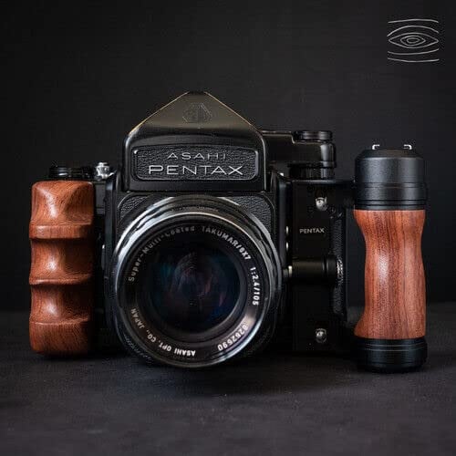 Wood Camera Hand Grip For Pentax 67 6X7 6 * 7 Left and Right Handle Holder Kit Set (Rosewood)