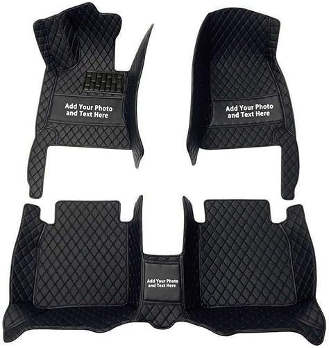 Custom Auto-Fußmatten für Dodge Avenger RAM1500 2500 Charger Challenger Caliber Leder Wasserdicht Abriebfest Mit Aufbewahrungstasche Auto-Fussmatten,Farben:Schwarz