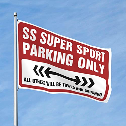 Bar-Dekoration für Zuhause, SS, Supersport-Parkplatz, College-Poster für Jungs, Flaggen für Zimmer, Jungs, lustig (Größe: 152 x 244 cm)