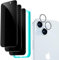ESR für iPhone 15 Plus für Panzerglas Display Sichtschutz Set, Anti Spy Displayschutz aus gehärtetem Glas, mikrogekrümmte Kanten, hüllenfreundlich, 3 Stück mit 1 Satz individuellem Kamera Schutz