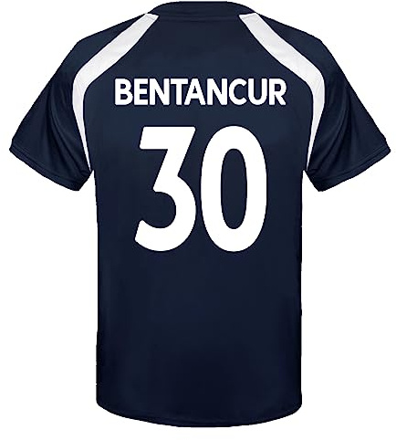 Tottenham Hotspur FC Boys Bentancur 30 Poly T-Shirt Navy 12-13 Years