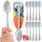 SOL Teaspoons Set of 12 - Stainless Steel Teaspoons Set of 6 x 2 for Dessert, Coffee, and Tea - Small Spoons, Dishwasher Safe, for Home, Kitchen, and Restaurant Use