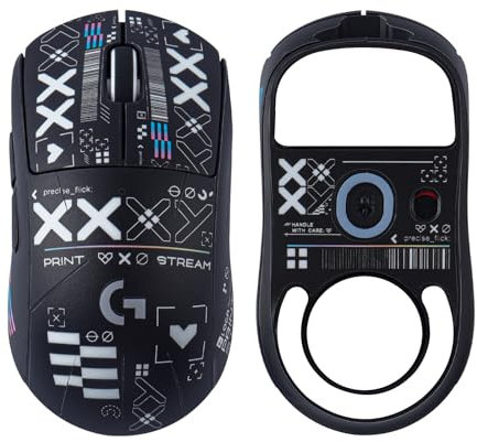 Mouse Anti-Slip Grip Tape Compatible with Logitech G PRO X Superlight Gaming Mouse, Sweat Resistant, Self Adhesive Design, Professional Pre-Cut Mouse Skin Upgrade Kit (Black)