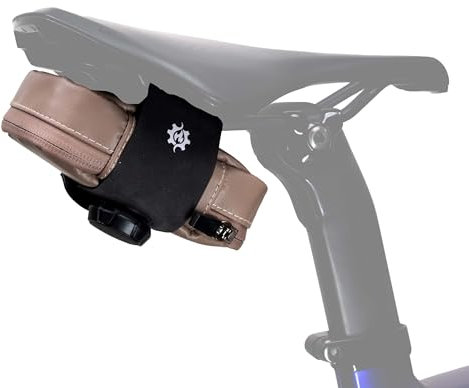 Lumiere & Co. Falcon Magnetische Satteltasche – 0,37 l | 12,7 cm x 7,6 cm x 3,8 cm | Schlankes, minimalistisches Design, schnelle Befestigung mit Magnetverschluss | Fahrradtasche (Crème, Klein)