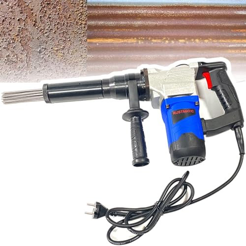 ROGHA 1100w Electric Needle Derusting Gun,Needle Type Rust Remover Cleaning Machine,Electric Needle Scaler for Removal of Rust,Weld Slag Paint Steel Pipe,Screw,Nut,Boat,Deck,220V