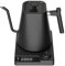 Electric Gooseneck Kettle, 8mm Spout Pour-Over Coffee and Tea Kettle, Stainless Steel Water Boiler Quick Heating Digital Display, 40-100°C Temp Control, UK Plug (Black#2)