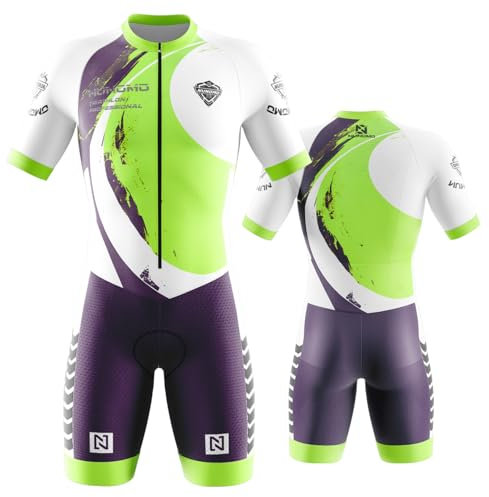 NUNOMO 2024 Uomo Abbigliamento Ciclismo Set - Tuta da Triathlon da Uomo Completo Ciclismo Uomo Estivo per Bici da MTB,Sportswear Abbigliamento Triathlon Asciugatura Rapida e Traspirante (Type-5,3XL)