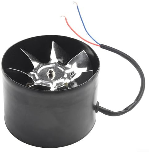 Smoke Extractor Duct Fan, 100Mm Inline Duct Fan Exhaust Fan Inline Fan 220V Quiet For Restaurants, Kitchens, Supermarkets, Internet Cafes(Black)