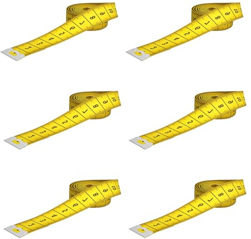 6 Bände Maßband Körpe 200cm/79 Zoll, Schneidermaßband Doppelseitige Measuring Tape Flexible Bandmaß Massband Schneider Mit Knopf Umfangmaßband Für Haushalte Handwerker Schneider