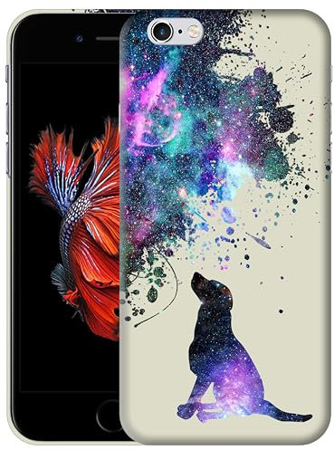 GlamCase for iPhone 6 / 6s, iPhone 6 / 6s Case - Galaxy Dog Pattern Design Printed Slim & Sleek Cute Plastic Hard Snap on Protective Designer Back Phone Case/Cover for iPhone 6 / 6s