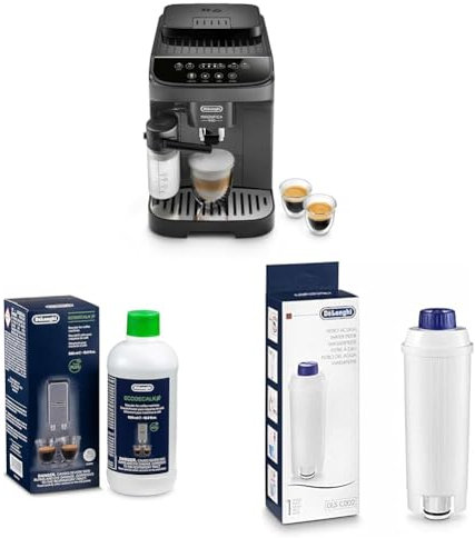 De'Longhi Magnifica Evo ECAM292.52.GB, Kaffeevollautomat mit Milchsystem + Original EcoDecalk DLSC 500 Entkalker Wasserfilter DLSC002