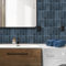 Alwayspon 10 Sheet 12''x12inch Blue 3D Vinyl Wall Tile Sticker Transfers, Peel and Stick Self-Adhesive Waterproof Splashback Stick on Tile Decals for Kitchen Bathroom Wall