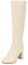 Stivali in pelle da donna autunnale, stivali alti con tacco alto sopra il ginocchio, stivali occidentali da equitazione, invernali, caldi e invernali, da donna, beige., 37 EU