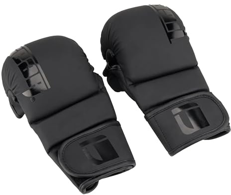Tigear Prime 2.0 MMA Gloves – Hybrid Grappling & Sparring Gloves for Men & Women | Open-Palm Design with Impact-Resistant Padding for MMA, Muay Thai, Kickboxing & Martial Arts (S/M)