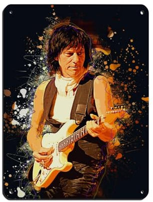 GJHTQLP Poster, Jeff Beck 09, Retro-Poster, Metallblechschild, schicke Kunst, Retro, Eisenmalerei, Bar, Menschen, Höhle, Café, Familie, Garage, Poster, Wanddekoration, 30 x 40 cm