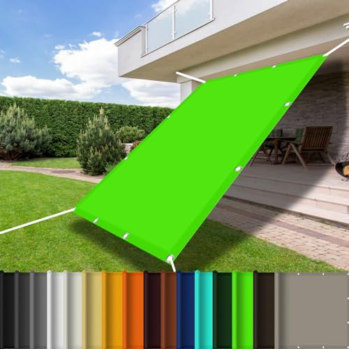 Toldo parasol de lona de 3 x 8 m con bloqueo UV para jardín, patio al aire libre, toldo de sombra verde