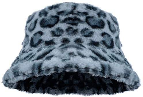 OATIPHO üschiger Leopard Fischerhut Für Damen Und Herren Warmes Winter Bucket Hat Mit Kleinem Leopardenmuster Größe 56 Modische Kopfbedeckung Für Herbst Und Winter