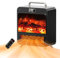 Home Harbour Cozy Heat Fireplace Pro, 1500W Electric Heater, Freestanding Indoor Log Burner Effect with 3D Flame, Portable Fireplace Heater, Remote Control, 3 Modes, Timer, Overheat Protection, Black