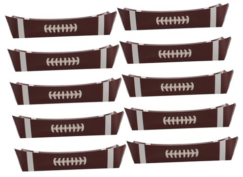 CONGARTENO 10pièces Assiettes De Football Pour Fête Anniversaire Plateaux à Snacks Et Décorations Pour Événements Thème Rugby Desserts Et Nourriture