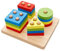 DRESSOOS Holzbausteine Set Für Kleinkinder Pädagogisches Zur Von Kreativität Und Feinmotorik Bunte Bauklötze Für Lernspielzeug Mit Zufälligen Farben