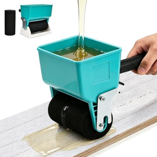 6 Zoll Leimwalze Holzleim, Tragbarer Hand Kleberwalze, Einstellbarer Klebstoffapplikator Leimroller Holzleim mit Rutschfestem Griff für PVC-Kleber, Latex (320mL)
