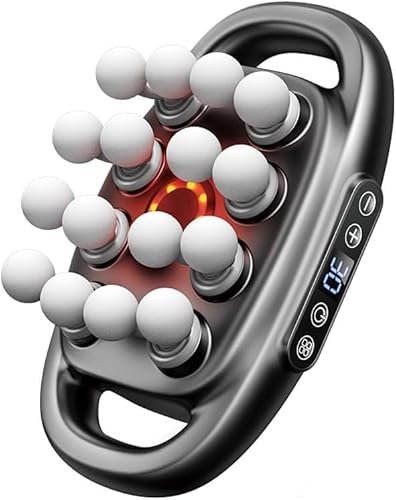 16 Kopf Massagepistole für Tiefes Gewebe – 16 Antrieb Upgrade Massagegerät mit Rotlicht, Nackenmassagegerät mit 30 Stufen und 3 Modi, Elektrisches Massagegerät Leise für Beine Arme Rücken Ganzkörper