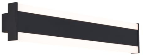 Qazqa - Moderne Außen Wandleuchte Schwarz CCT 60cm inkl. LED IP54 - Vanya I Außenbeleuchtung - Stahl Rechteckig - I LED