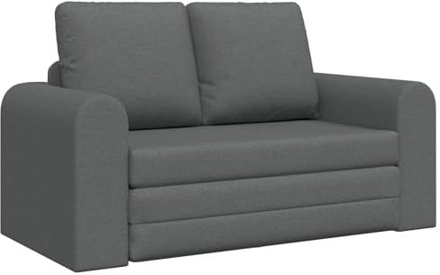 vidaXL Sofa Bett Dunkelgrau 148 x 71 x 83 cm Stoff, Moderne Armchair, robuster Lesestuhl, gepolstertes Wohnen, stilvolle Möbel, glatter Textur-Finish