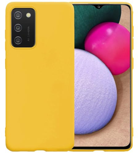 BTH - Hülle für Samsung Galaxy A02s - Silikonhülle Backcover - Schutzhülle - Dünnes Design Gelb